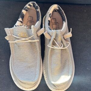 Hey Dude Light Gray/Tan Slip-On Shoes